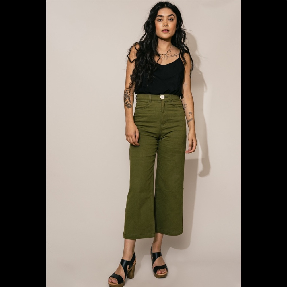 Whimsy and Row flora pant olive